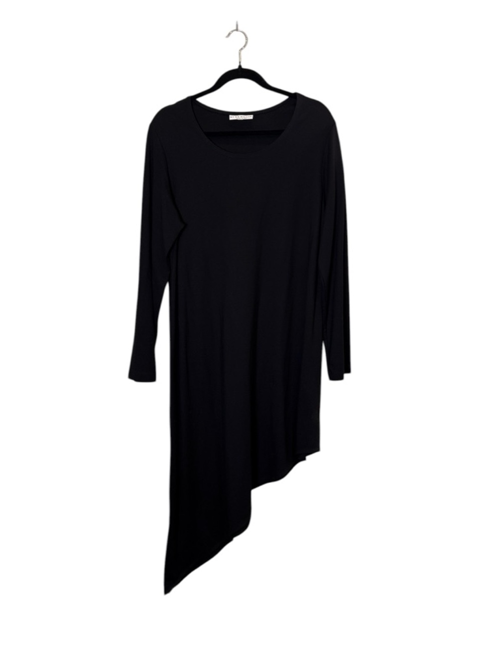bryn Walker Women’s Black Asymmetrical Long-Sleeve Dress/Tunic Modal Blend Sz XL